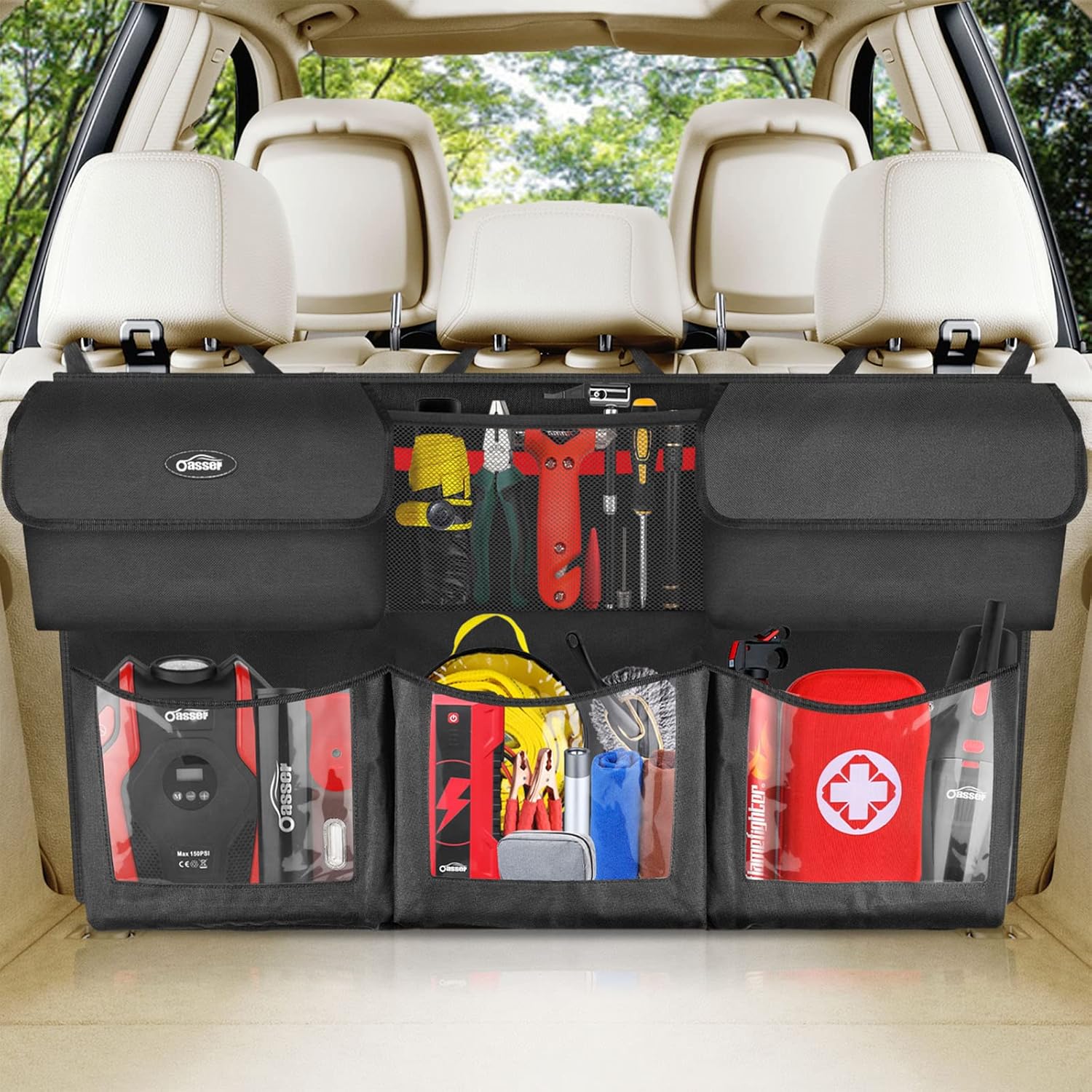Car Trunk Organizer - Foldable Car Trunk Organizer with 6
