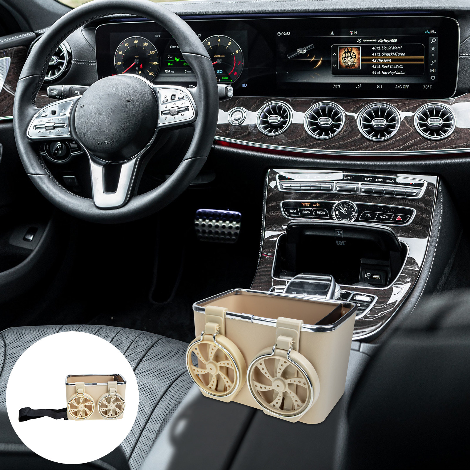 Car Trunk Organizer - Heavy Duty Car Armrest Storage Box