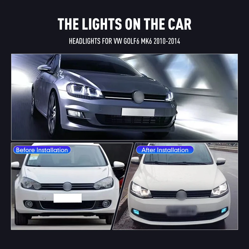 Car Accessories Light - 2PCs Car Styling Head Lamp for