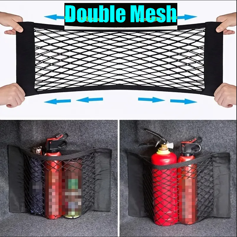 Car Cargo Net Trunk - Universal Car Storage Bag Double Mesh