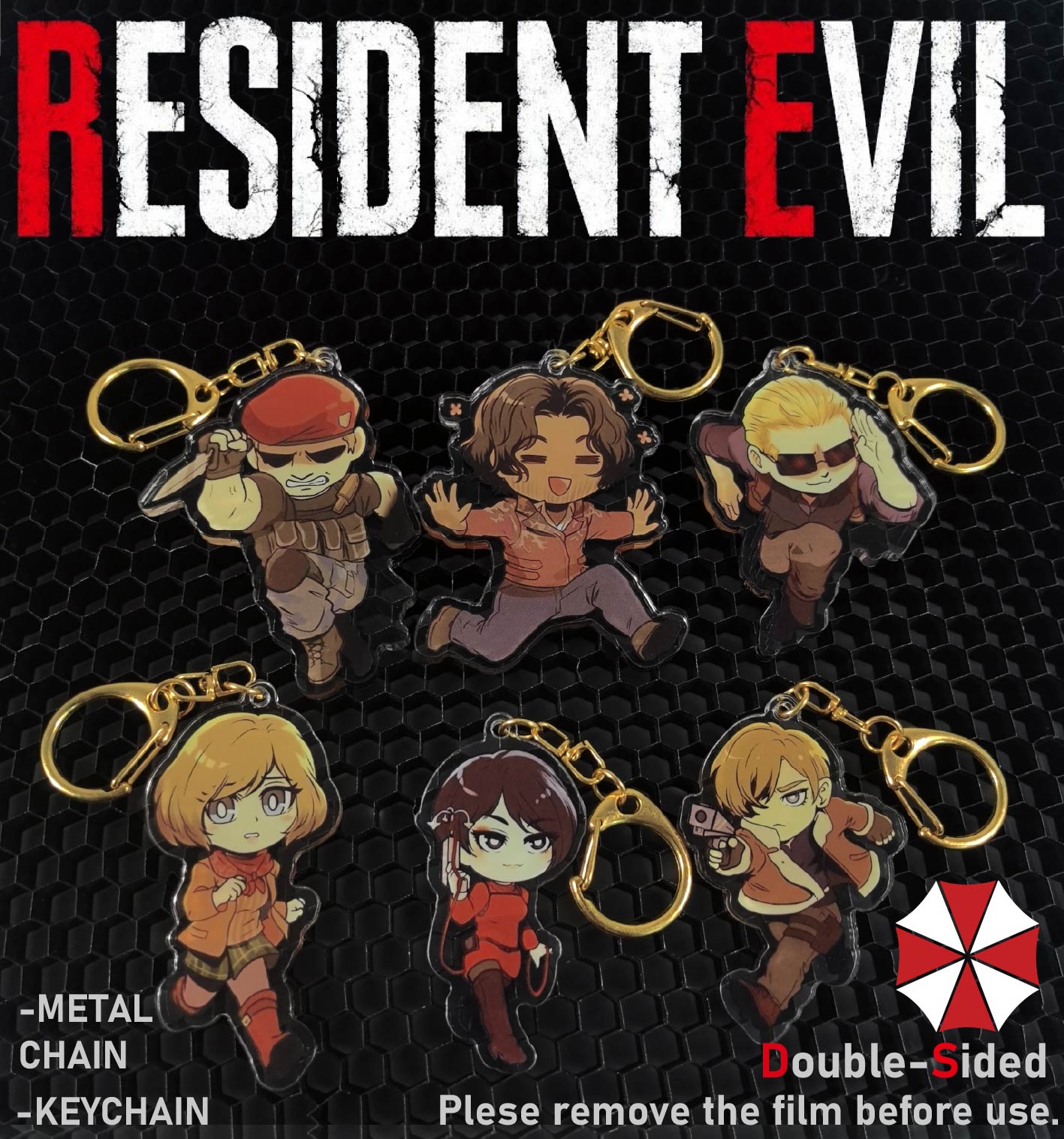 Car Accessories Etsy - Resident Evil Keychain，Leon，Ada，Wesker，Acrylic Keychain ，Keychain ，Car