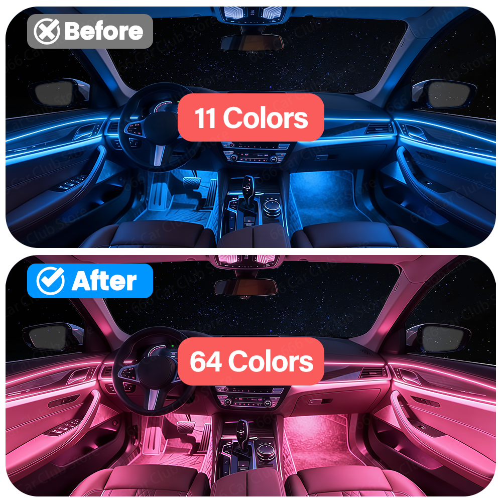 Upgrade 11 Colors to 64 Colors - مراجعة Led Interior Ambient Light وسعره