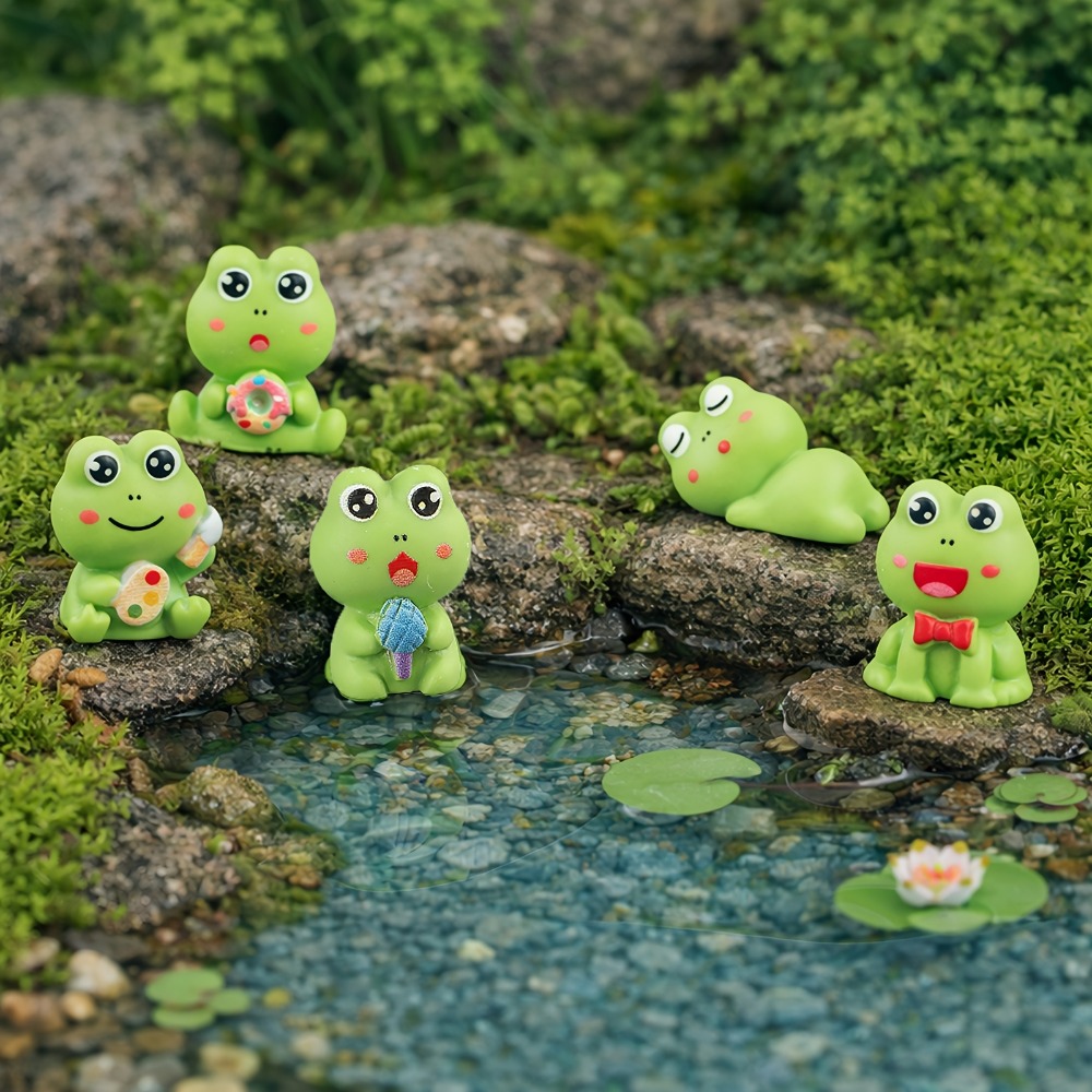 A set of 5 Frog Ornament Set,  - مراجعة Car Accessories Oman وسعره
