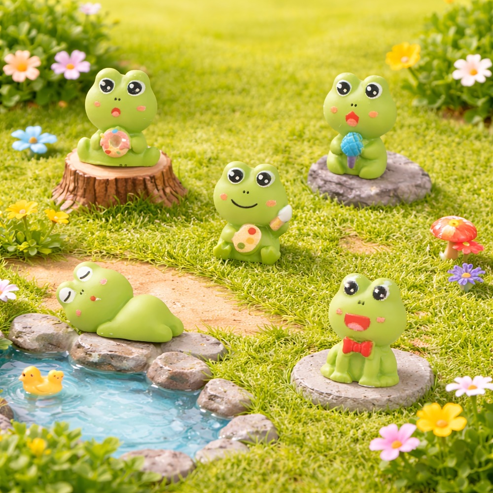 A set of 5 Frog Ornament Set,  - مراجعة Car Accessories Oman وسعره