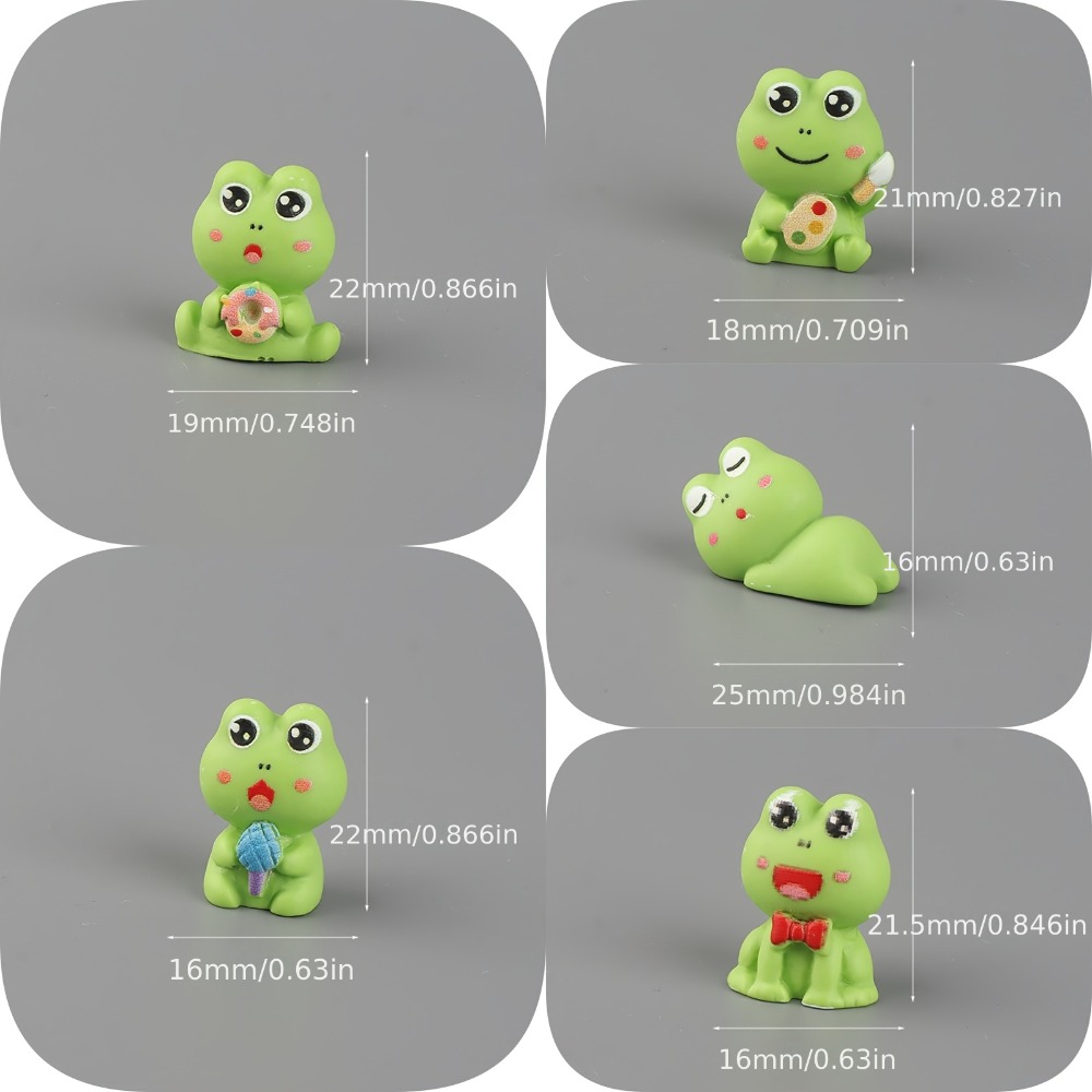 A set of 5 Frog Ornament Set,  - مراجعة Car Accessories Oman وسعره