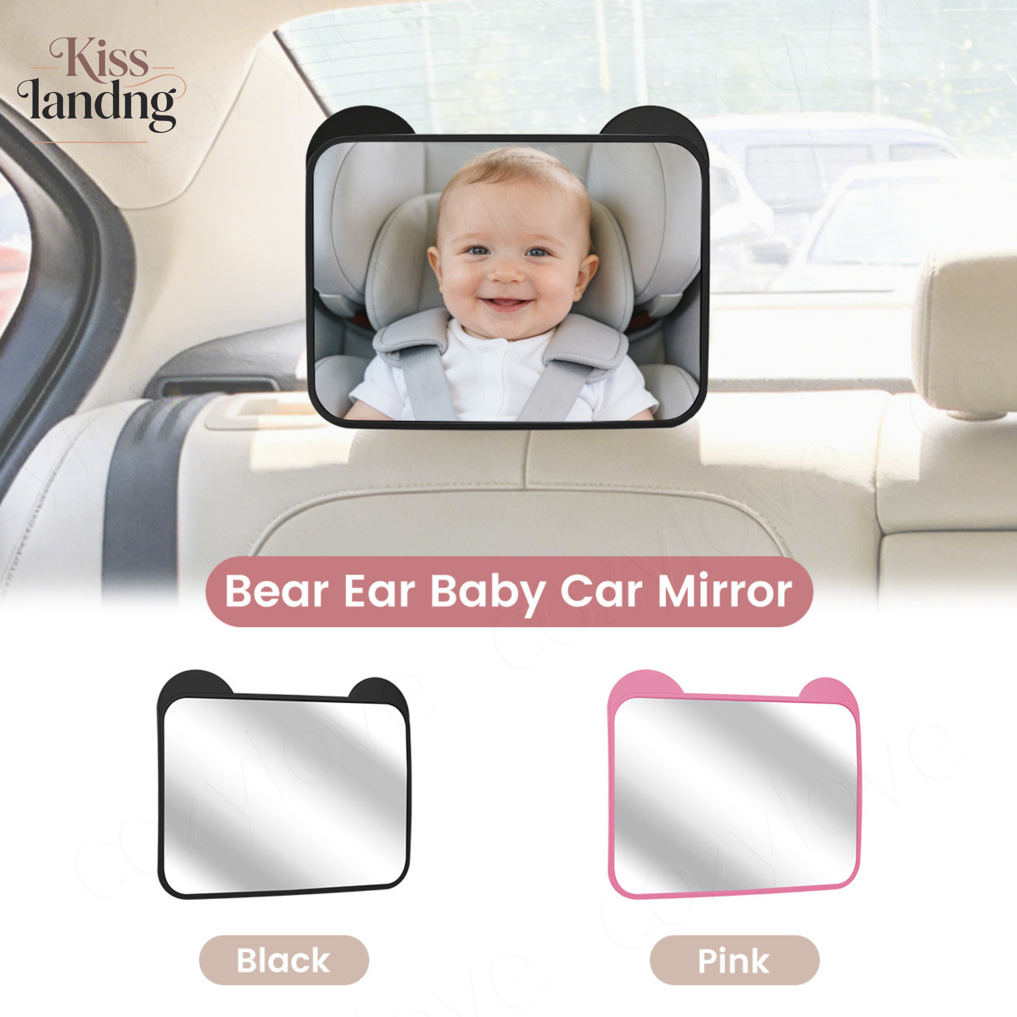 Cute Bear Ear Baby Car Mirror  - مراجعة Car Blind Spot Mirror وسعره