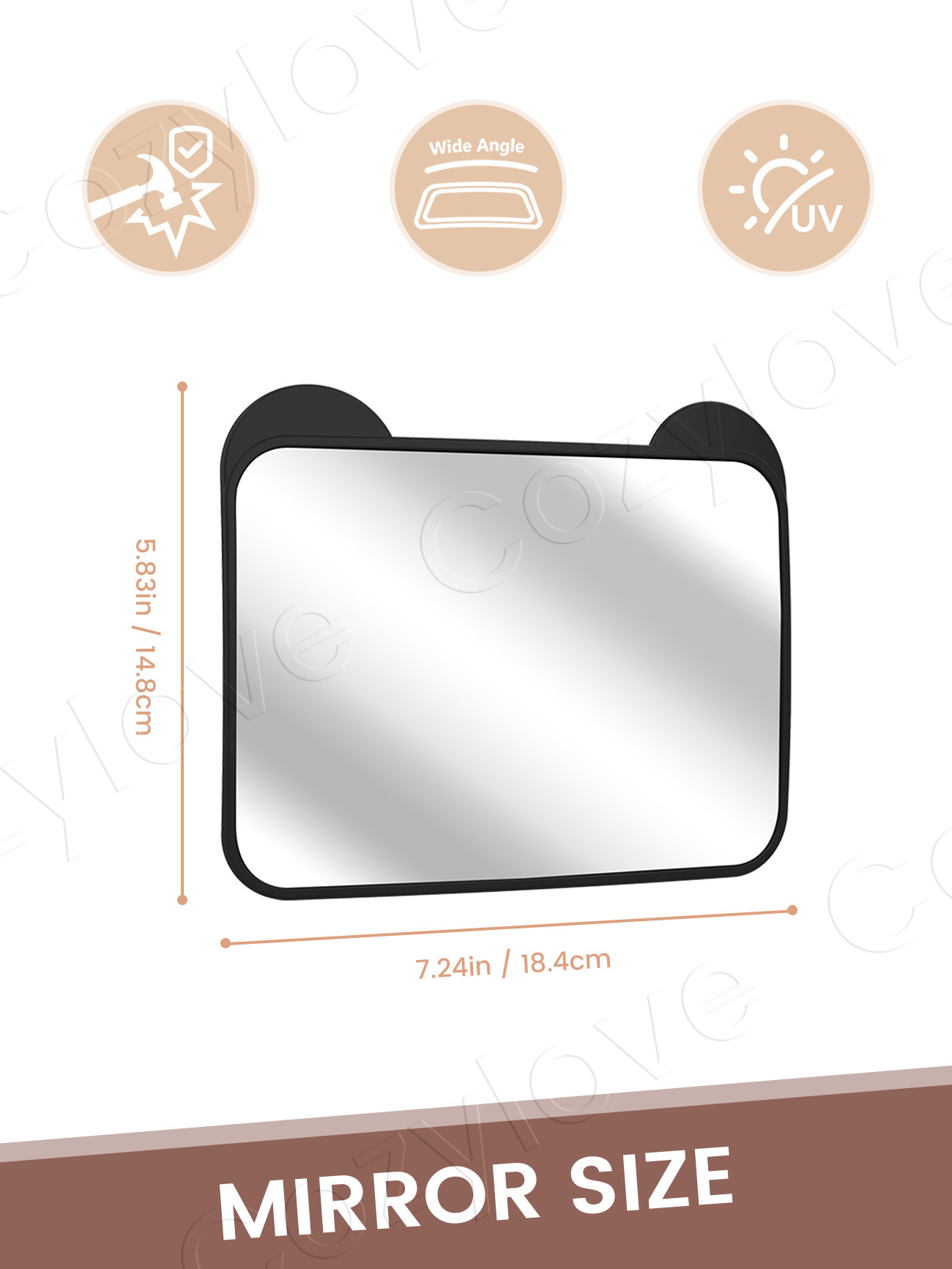 Cute Bear Ear Baby Car Mirror  - مراجعة Car Blind Spot Mirror وسعره