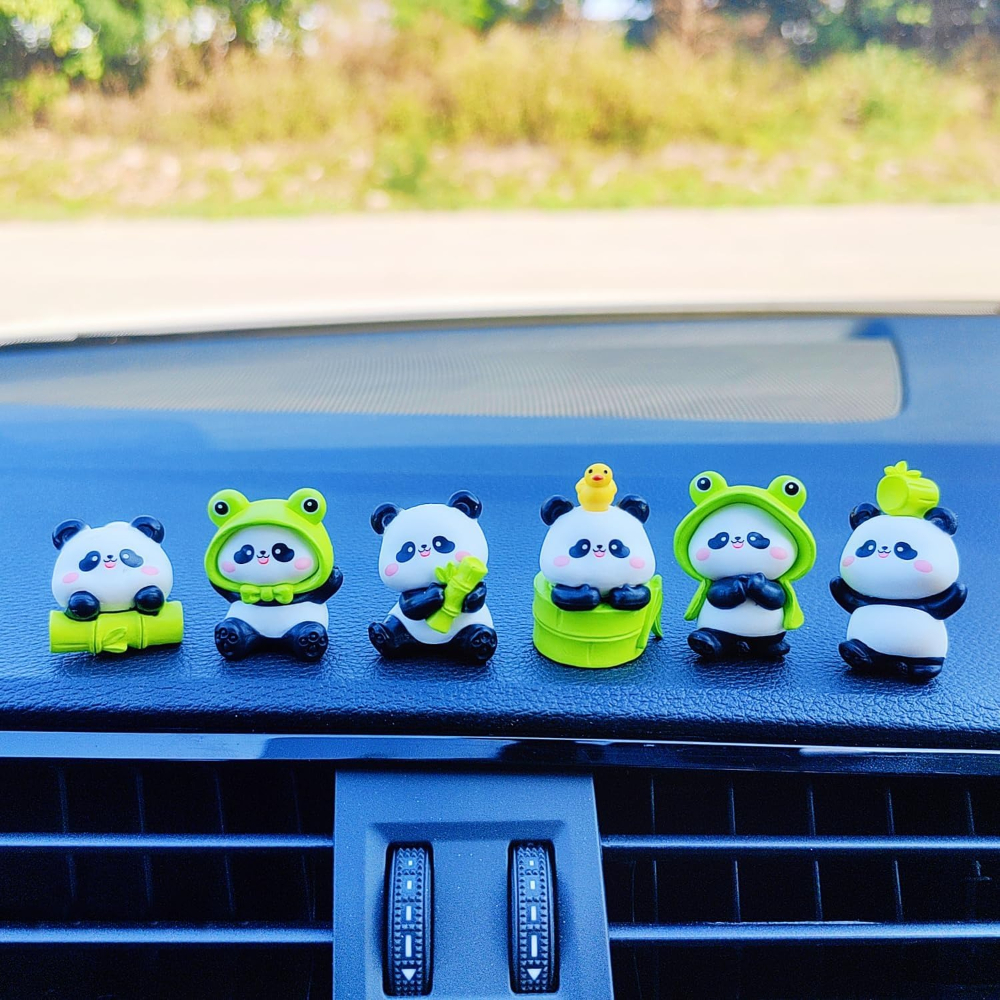 6Pcs Panda Car Dashboard Decor - مراجعة Car Blind Spot Mirror وسعره