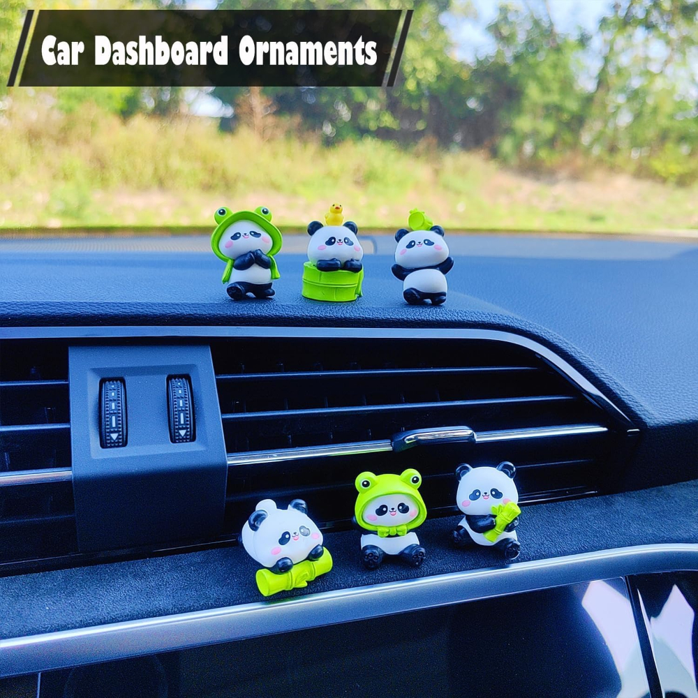 6Pcs Panda Car Dashboard Decor - مراجعة Car Blind Spot Mirror وسعره