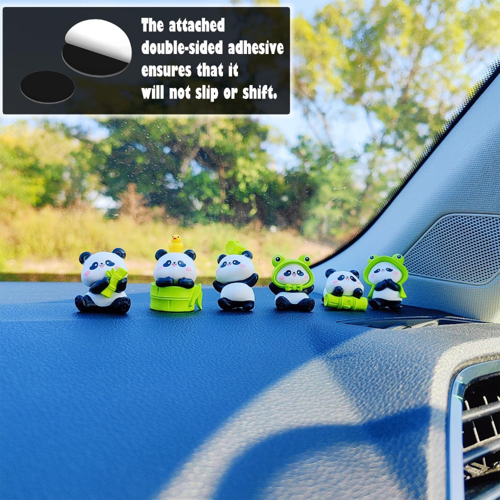 6Pcs Panda Car Dashboard Decor - مراجعة Car Blind Spot Mirror وسعره