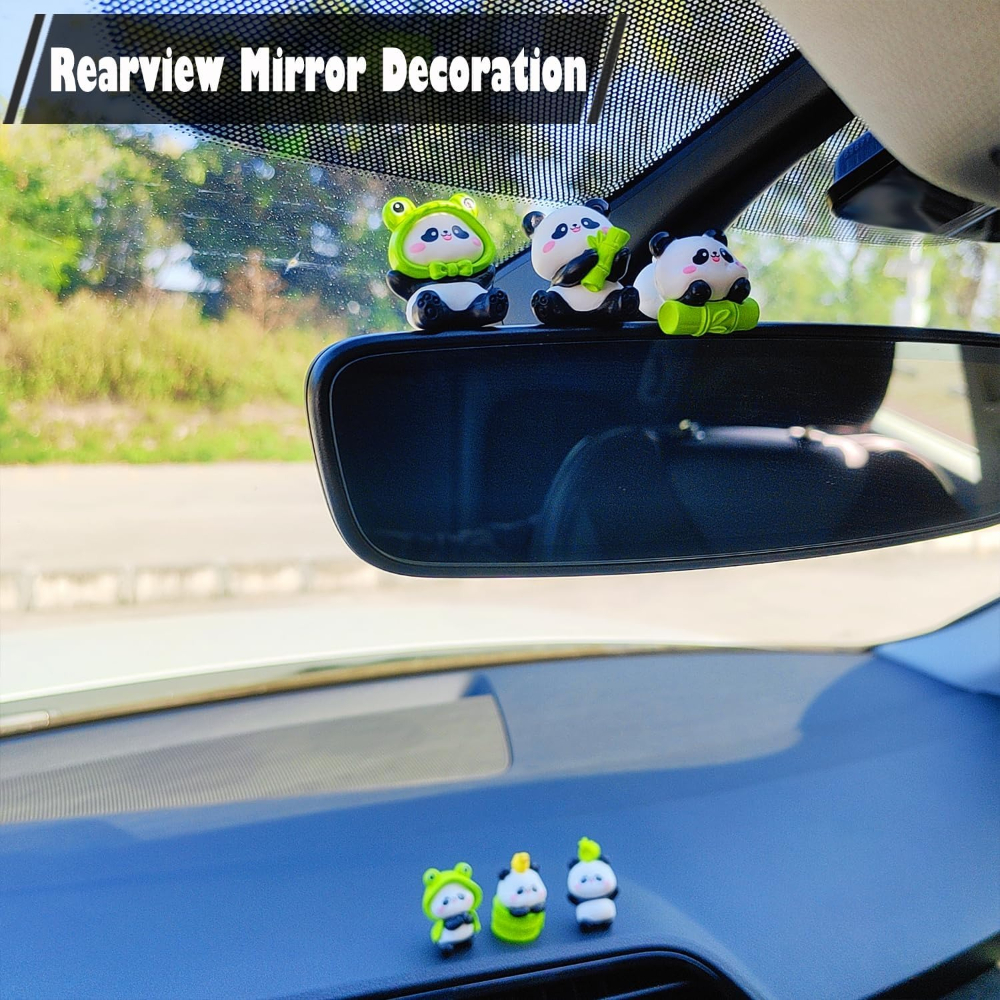 6Pcs Panda Car Dashboard Decor - مراجعة Car Blind Spot Mirror وسعره