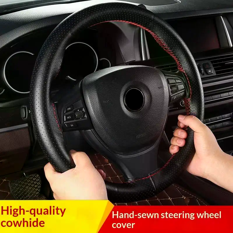 Hand Sewn Car Steering Wheel P - مراجعة Steering Wheel Cover وسعره
