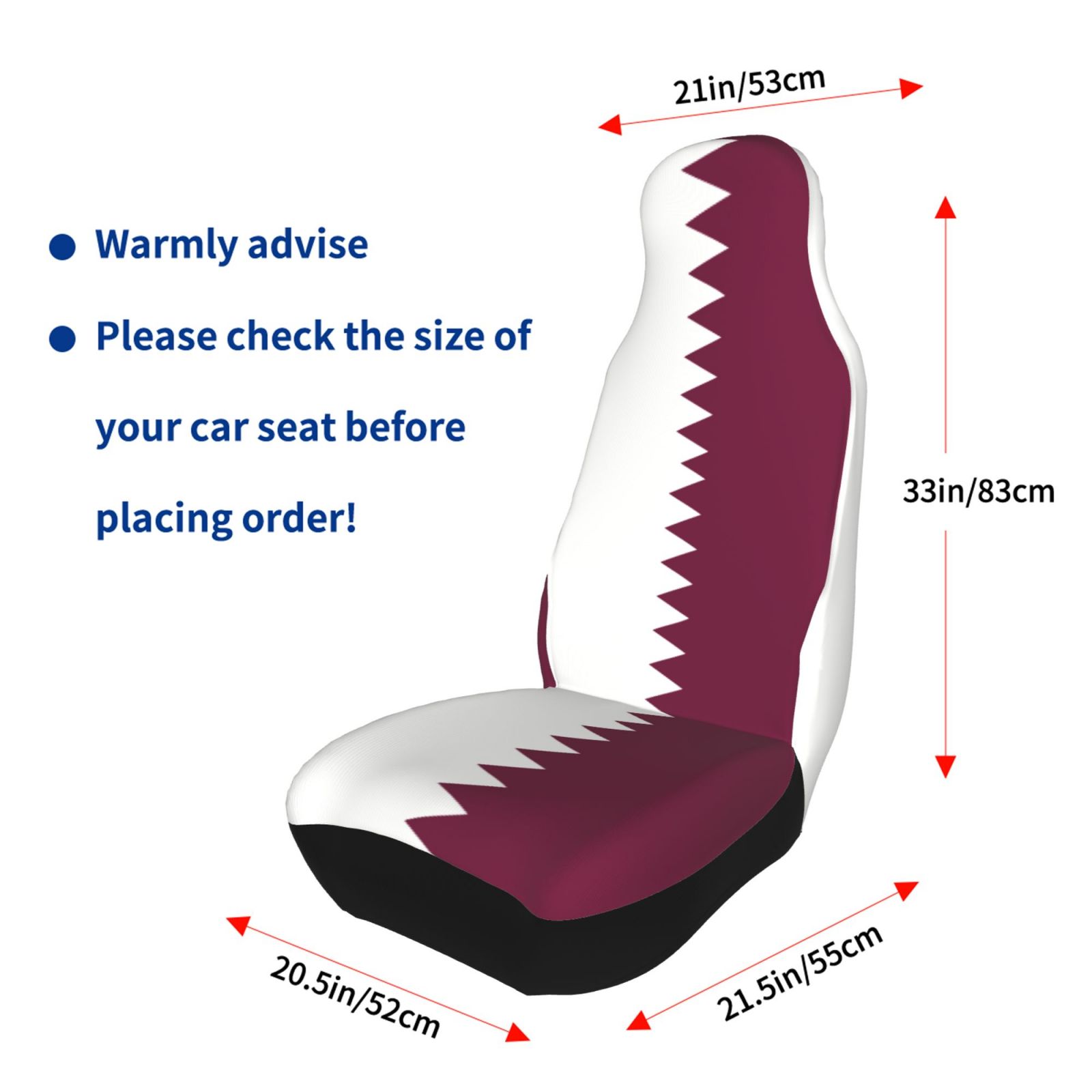 Qatar Flag Printed Patriotic-t - مراجعة Qatar Car Accessories وسعره