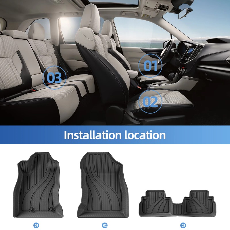 For Subaru Forester 2019-2024  - مراجعة Car Floor Mat Rubber وسعره