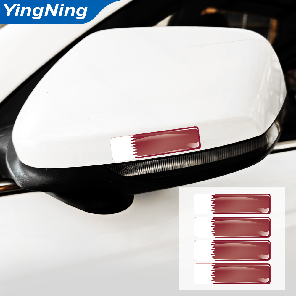 4PCS Qatar Flag Sticker Vinyl  - مراجعة Qatar Car Accessories وسعره