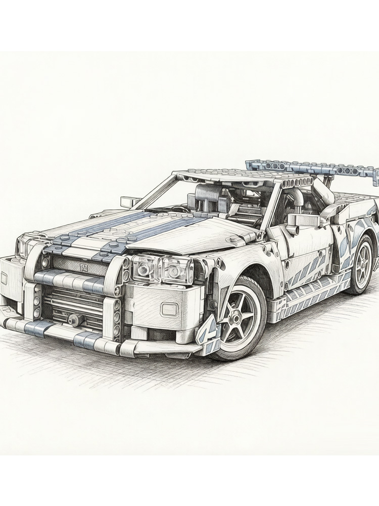 1410PCS Speed Sports Car Build - مراجعة Car Accessories Oman وسعره