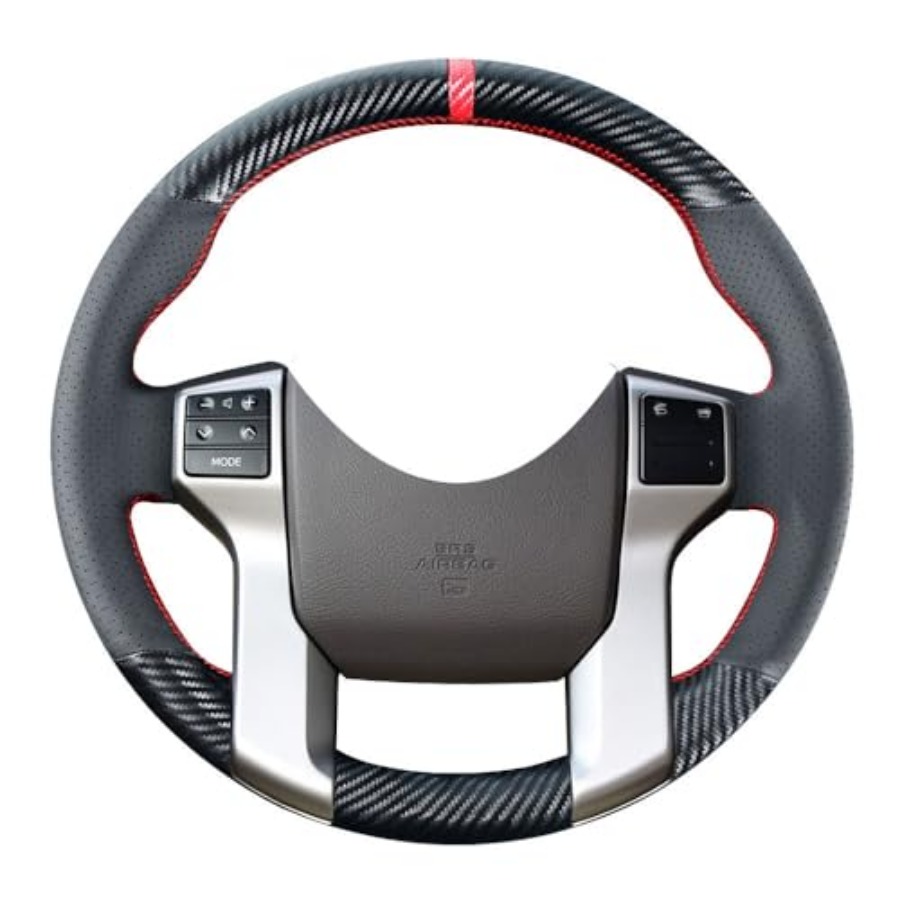 DIY Stitching Carbon Fiber Ste - مراجعة Steering Wheel Cover وسعره