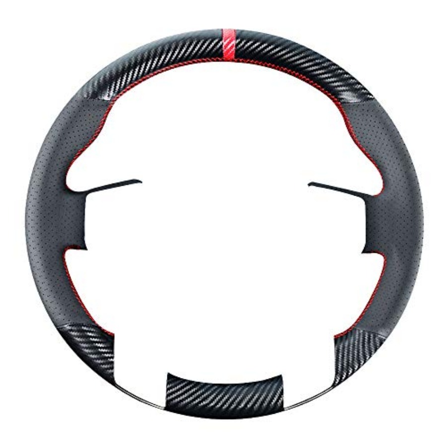 DIY Stitching Carbon Fiber Ste - مراجعة Steering Wheel Cover وسعره