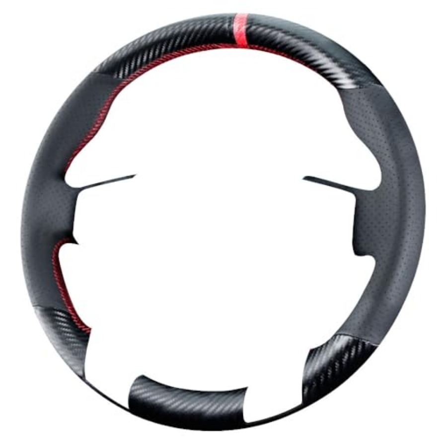 DIY Stitching Carbon Fiber Ste - مراجعة Steering Wheel Cover وسعره