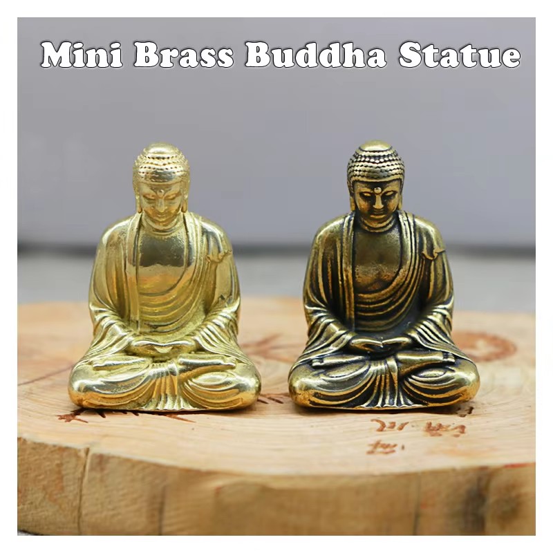 Mini Brass Buddha Statue Pocke - مراجعة Car Accessories Oman وسعره