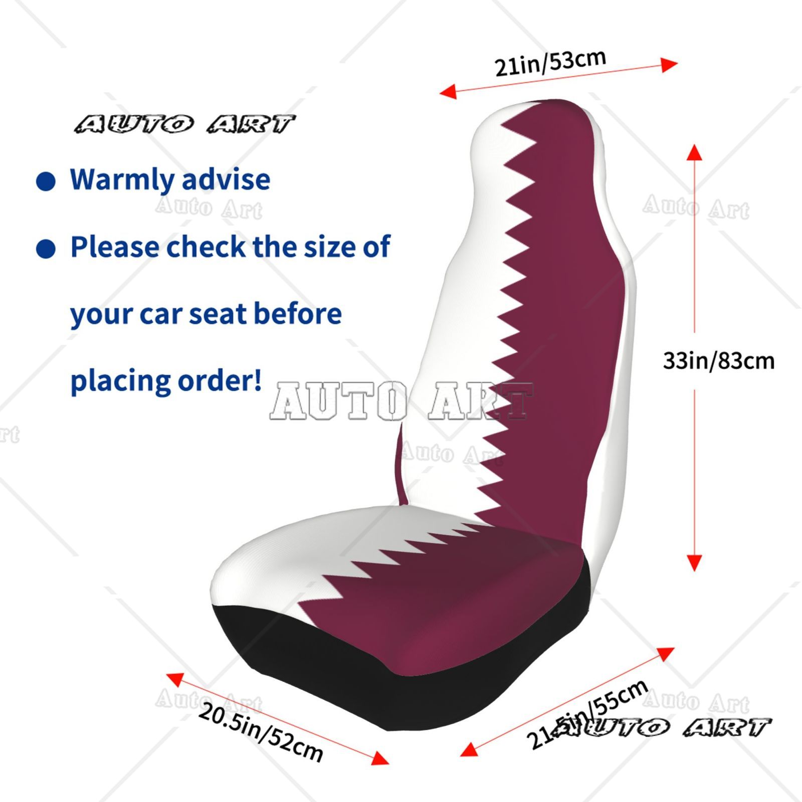 Qatar Flag Printed Patriotic-t - مراجعة Qatar Car Accessories وسعره