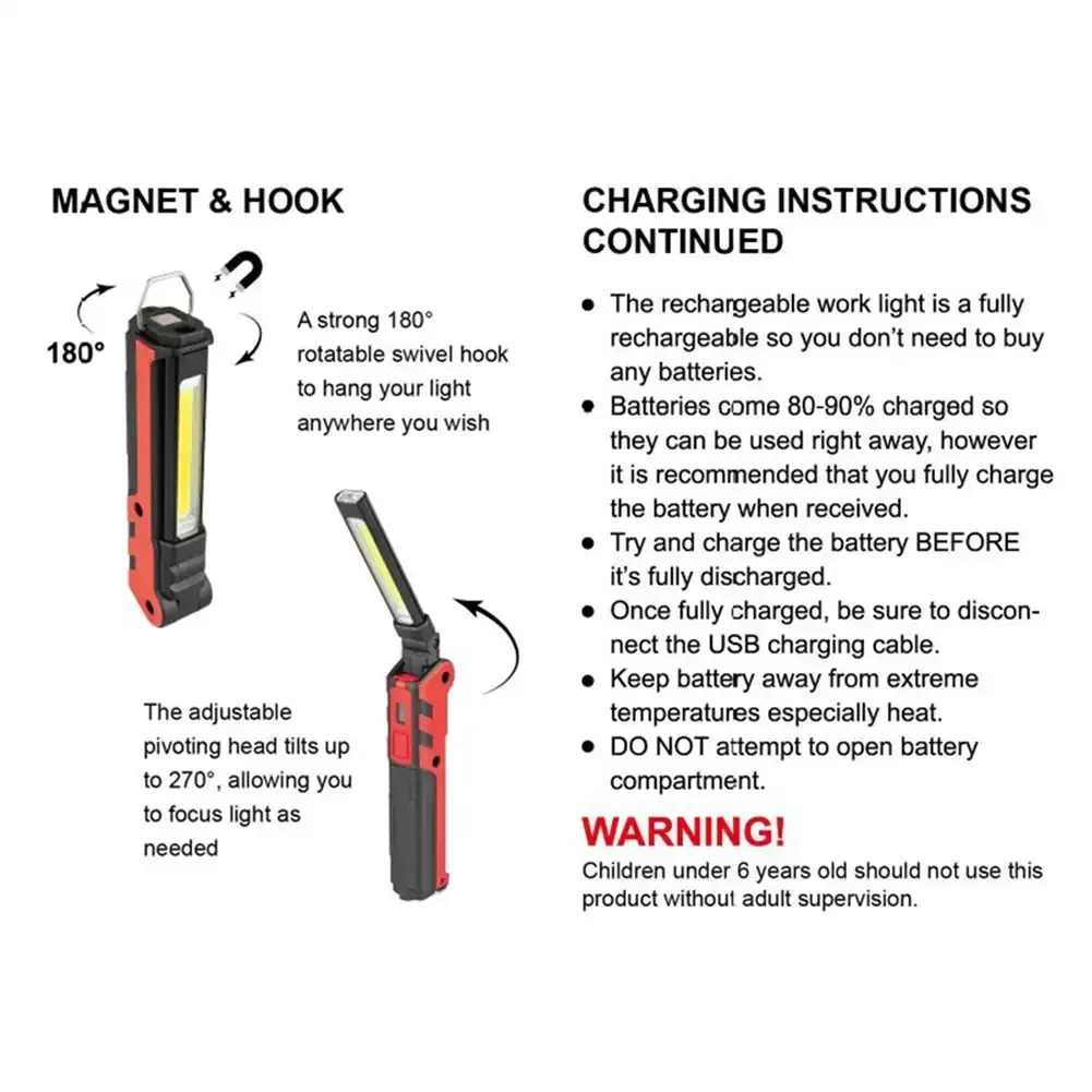 Dimmable COB LED Work Light US - مراجعة Car Accessories Hanging وسعره