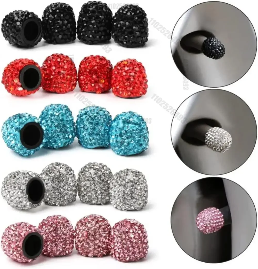 2/4PCS Diamond Car Tire Valve  - مراجعة Steering Wheel Cover وسعره