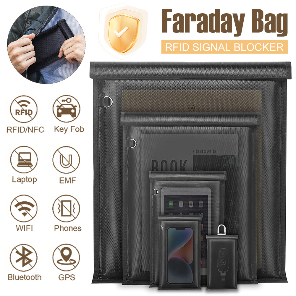 4/5 Pack Faraday Bags, RFID Si - مراجعة Car Key Signal Blocker وسعره