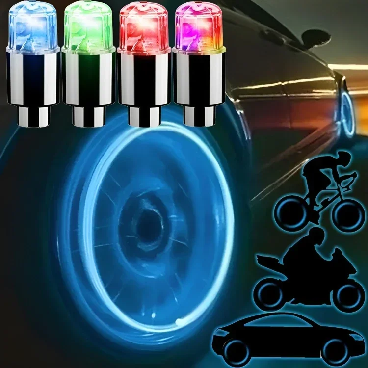 Bicycle Tire Valve Cap LED Lig - مراجعة Car Accessories Light وسعره