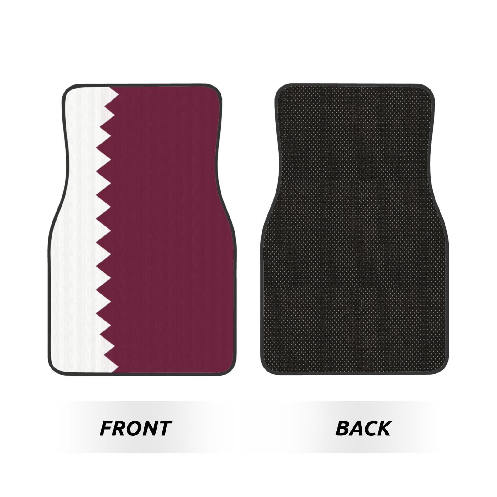 Flag of Qatar Pattern Car Floo - مراجعة Qatar Car Accessories وسعره