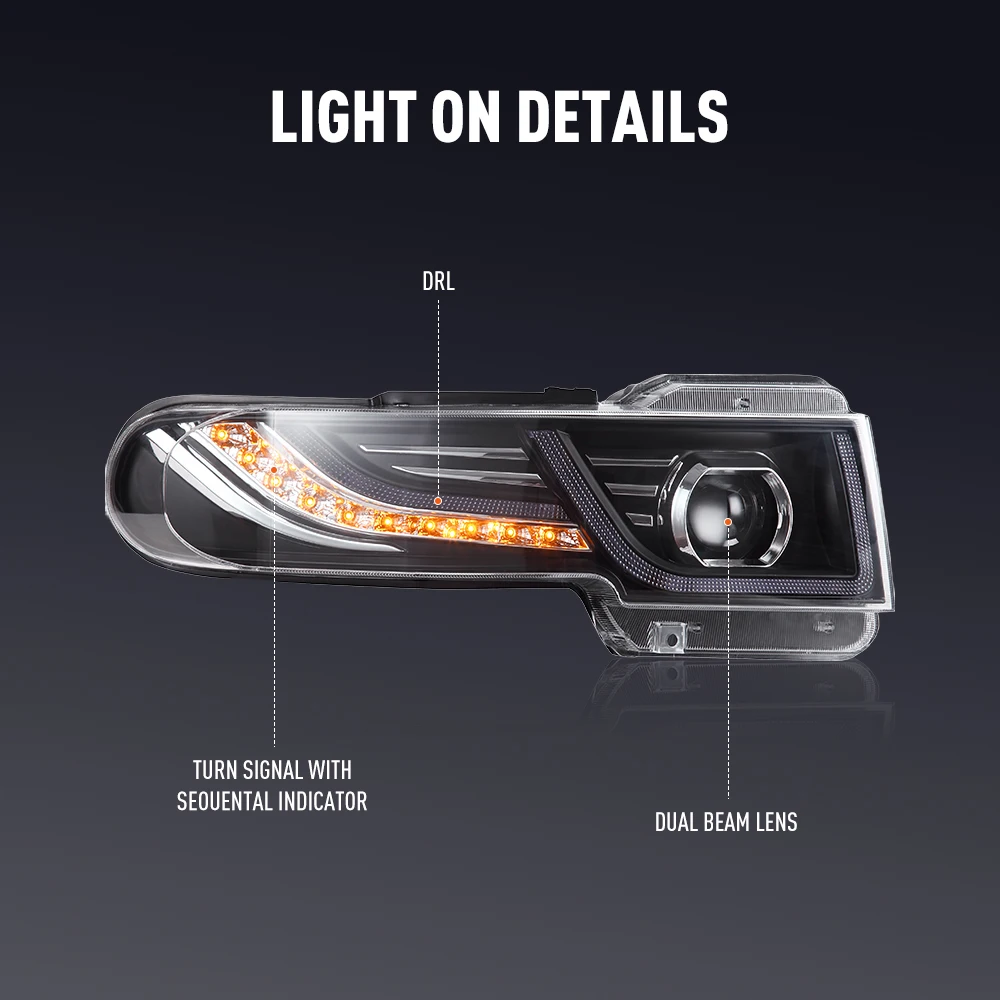 2PCs Car Styling Head Lamp for - مراجعة Car Accessories Light وسعره